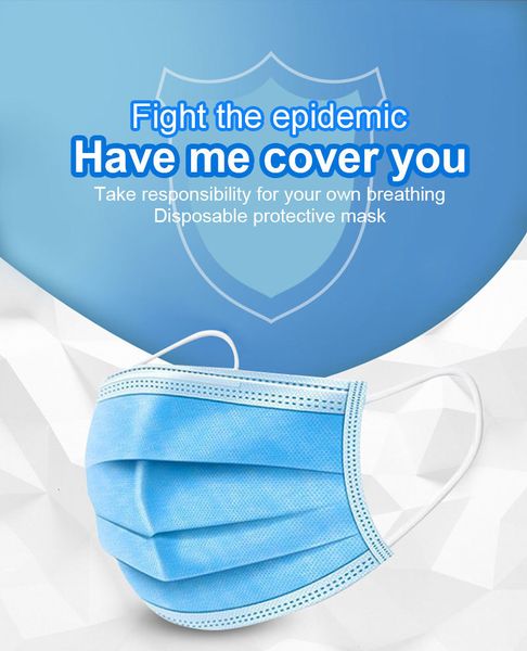 

stock 3-layer disposable face anti dust in anti-spit mask dhl vvu