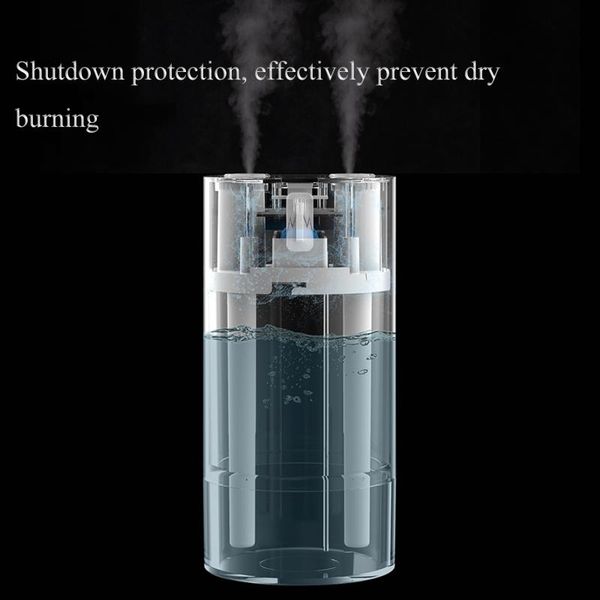 

double nozzle usb air humidifier 430ml mist maker fogger with night light