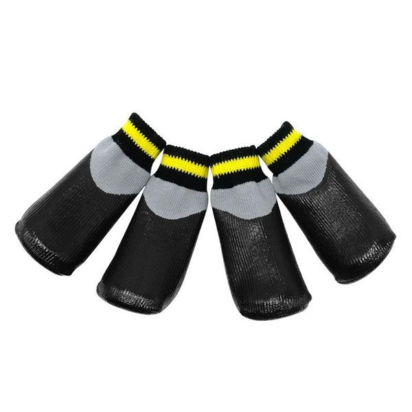 

4pcs/set outdoor waterproof nonslip anti-stain dog cat socks booties shoes wth rubber sole pet paw protector for small l jlljdw