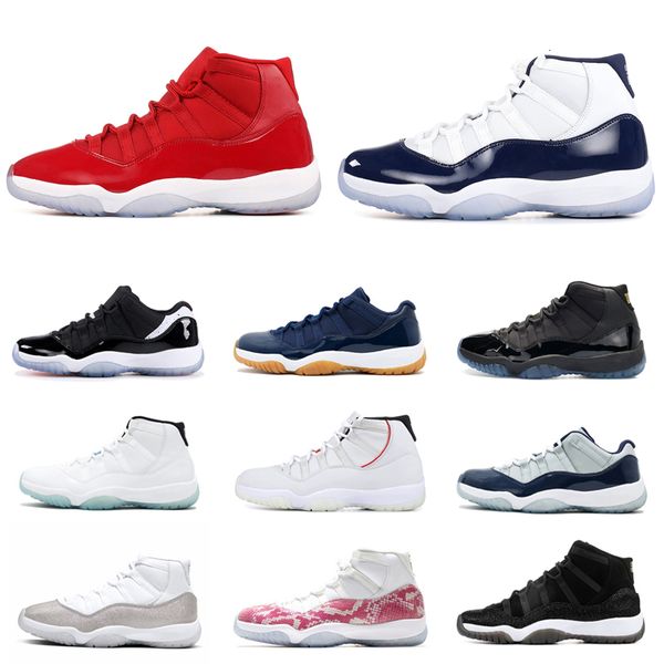 

11s men basketball shoes 11 bred concord jumpman cap and gown metallic silver legend blue emerald mens trainers fashion sport sneakers 7-13, White;red