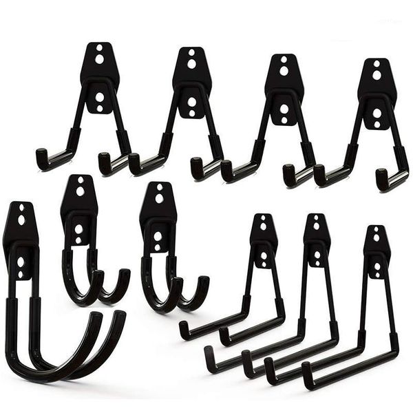 

garage hooks, garage storage hooks, wall mount organizer tool storage for power tools, ladder hooks 10 pack1
