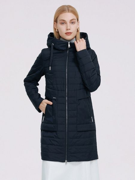 

zipper front padded winter coat r5yc#, Black