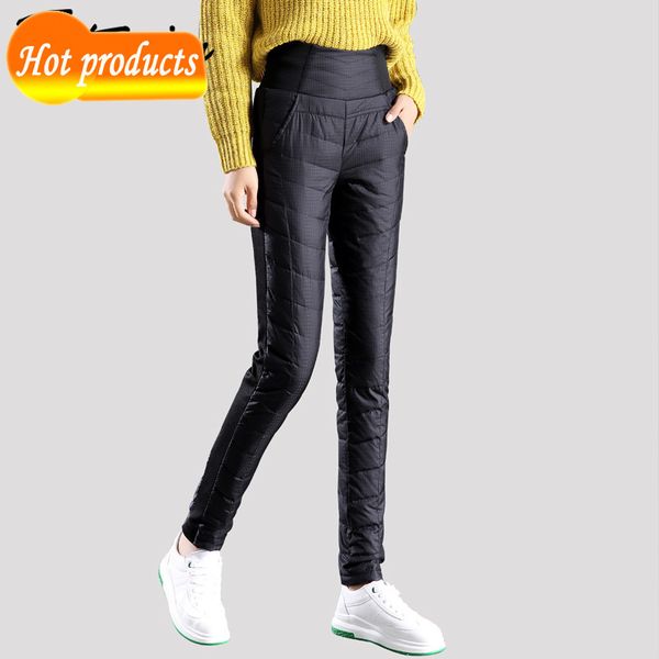 

women winter down pants thick women's upper waistbands to more size clothes 58m2, Black;white