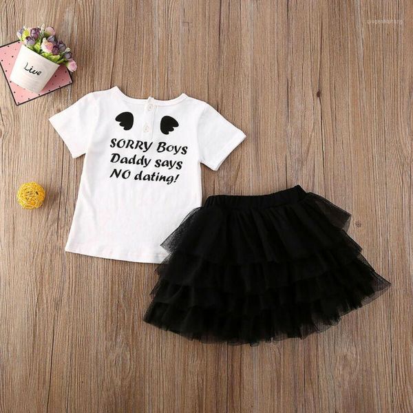 

toddler kid baby girls tulle tutu t-skirt party princess dress outfit set1, White