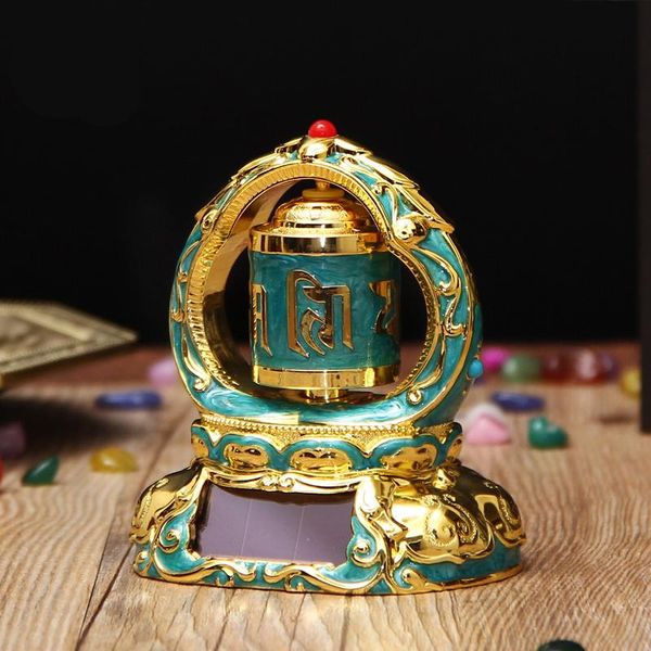 

precision work buddhist open the light new auspicious luck colored drawing om mani padme hum vehicle-mounted prayer wheel