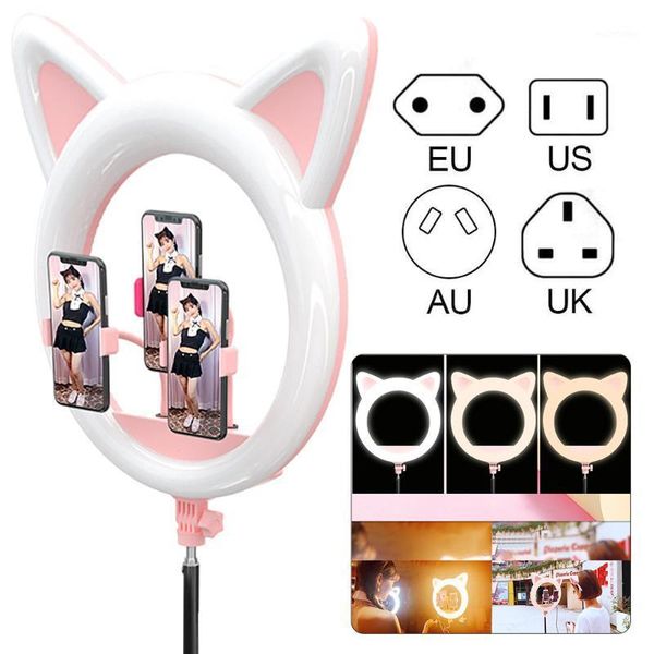 

rk45 fill light bright dimmable three colors led pgraphy light compact portable rotatable makeup live1