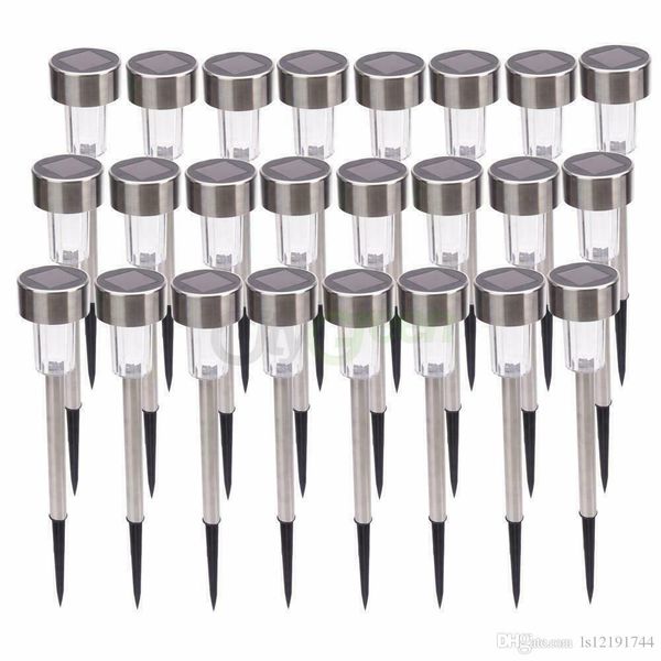 

garden outdoor stainless steel led solar landscape path light lamp new