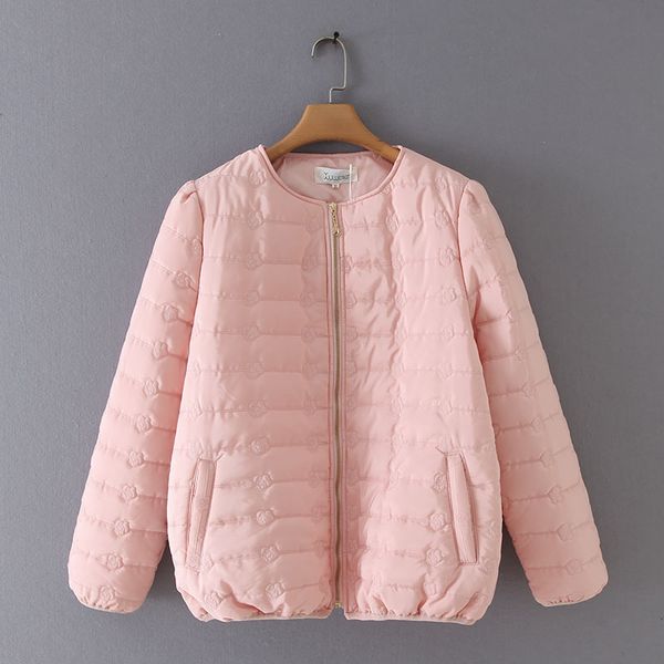 

2021 new 4xl plus size o-neck cotton jacket women winter warm coat with female jackets p6j5, Black