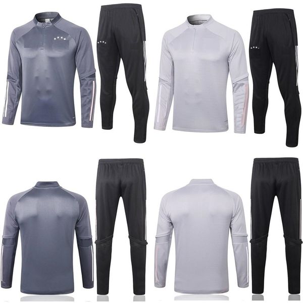 

2020 2021 kit long sleeves germany jacket uniforms tracksuits soccer jersey 20 21 men train football coat training shirt suit kit, Black