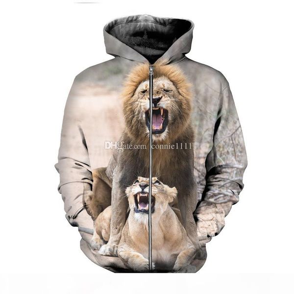 

lion zipper hoodies shirts men women printed 3d hoodie casual sweatshirts funny sweat shirt tie-dye sweatshirt zip up s-5xl, Black