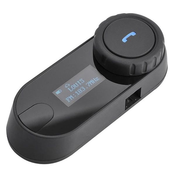 

tcom-sc bluetooth motorcycle helmet walkie-talkie headset with lcd sn + fm radio
