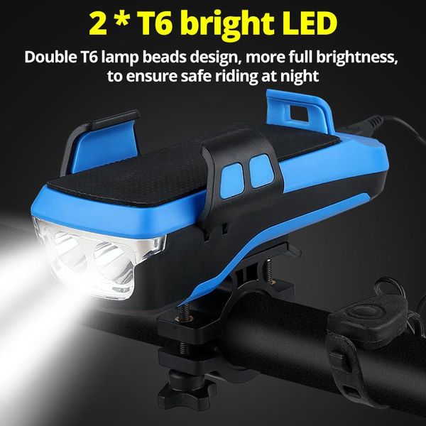 

2020 новый 4в1 с usb зарядное устройство многофункциональный велосипед передний свет фонарика велосипед телефон владельца банка силы велосип