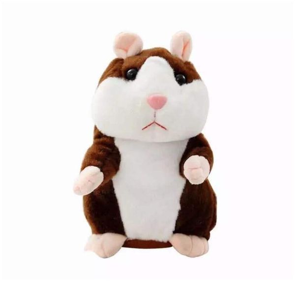 

15cm lovely talking hamster speak talk sound record repeat stuffed plush animal kawaii hamster toys children kids birthd wmtiqp, Gray;blue