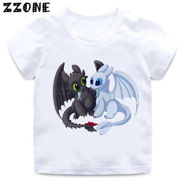

boys/girls how to train your dragon white toothless cartoon print t shirt kids funny clothes children baby t-shirt,hkp5322 y200704, Blue