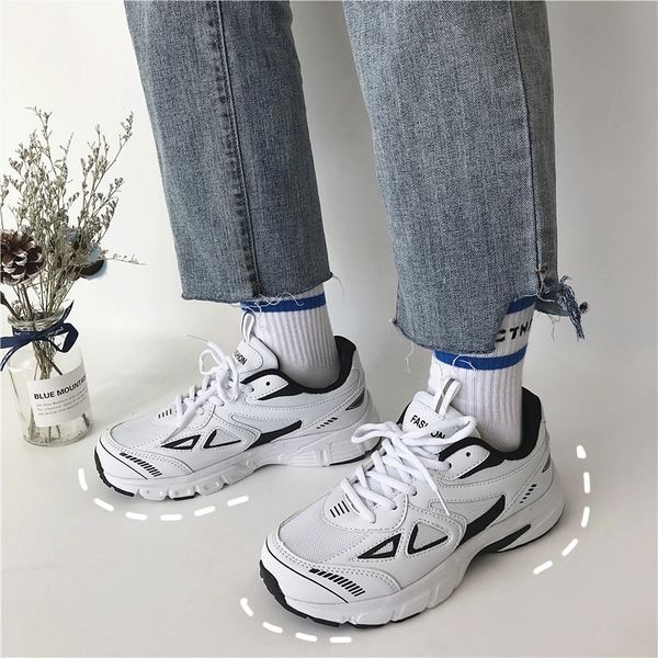 

korean white sneakers for girls, Black