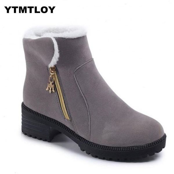 

women boots winter shoes plus size platform female warm botas mujer booties ankle for women snow boots black y200114
