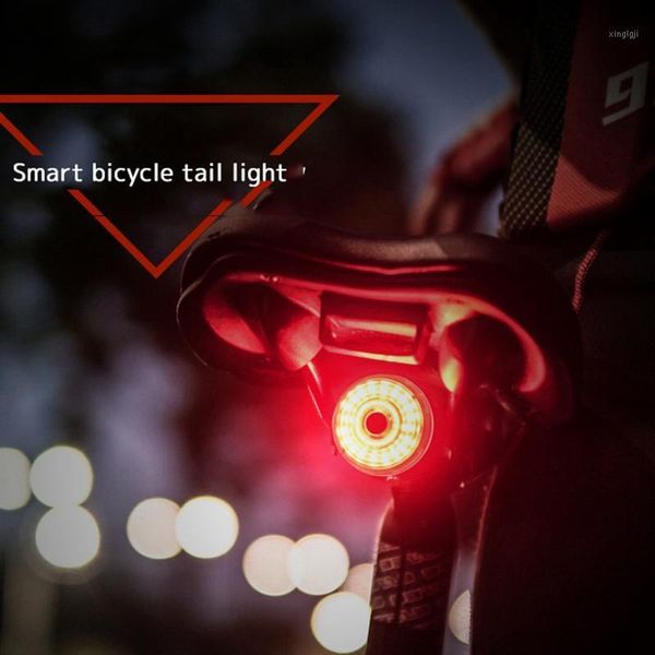 

intelligent induction brake sensor taillights mountain bike lights usb charging road bike bicycle night riding taillight1
