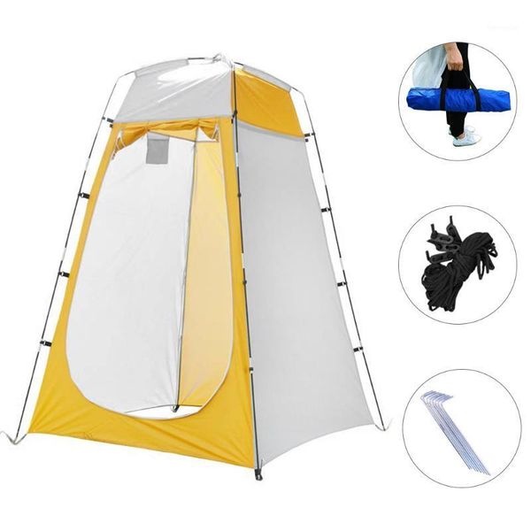 

portable outdoor shower tent uv-protection bath room camping tent rain shelter changing room privacy for camping hiking1