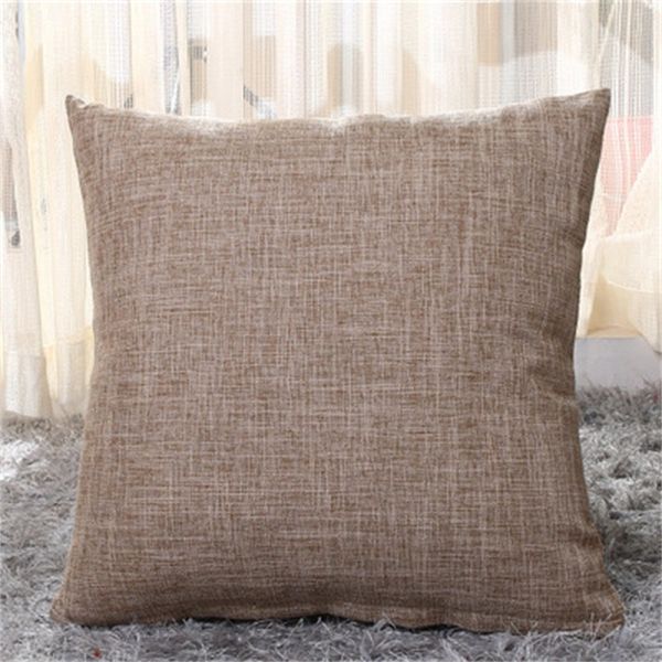 

45cmx45cm linen pillow case solid color pillow cover thicken pure color decor pillow case cafe car home bed sofa pillowcase bh44 19 k2