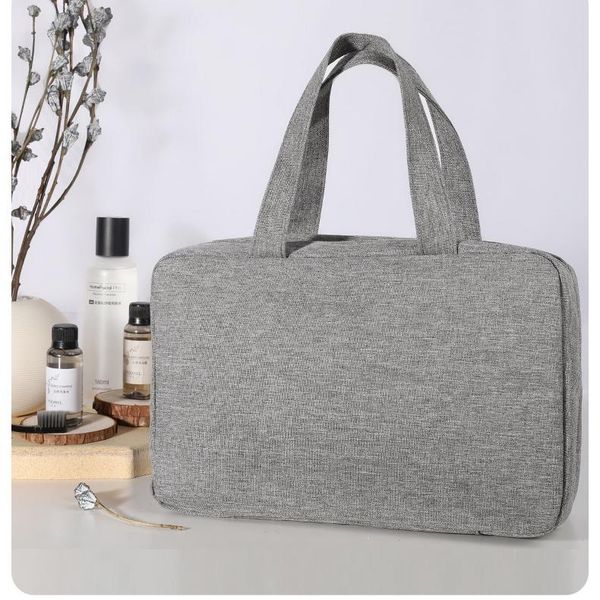 

waterproof make up bag foldable box large capacity 4 room travel portable inner zipper cosmetic pack with handle