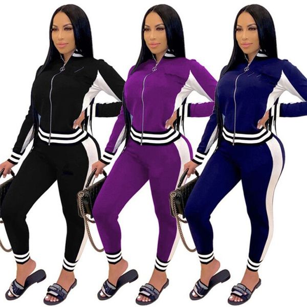 

women tracksuits jogging suit black outfits jacket coat+pants two pieces set casual plus size s-2xl fall winter sportswear 4173, Gray