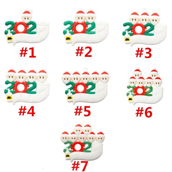 

factoryazy8decor quarantine family survivor of ornaments christmas tree 2 3 4 5 6 7 face masks hand sanitized customiz christm deco