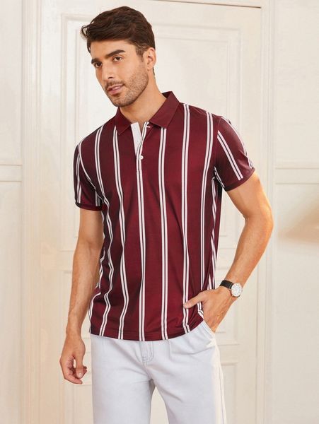 

men striped polo shirt z1gy#, White;black
