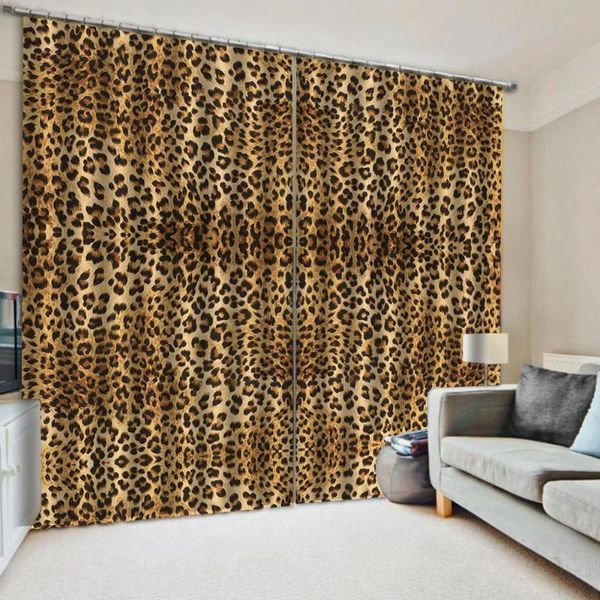 

curtain & drapes modern home decoration living room curtains 3d window animal leopard print luxury blackout for