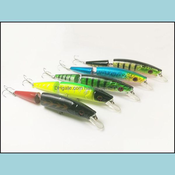 

baits & lures fishing sports outdoors wholesale lot 15 lure bait crankbait tackle insect hooks bass 20.2g/14cm drop delivery 2021 dtkmd