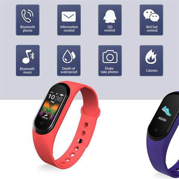 

m5 sport fitness tracker bluetooth call watch smart band bractele bracte bracte rate rate monitor monitor smartband wristband men wmtcrk fiv