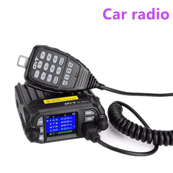 

100% original qyt kt-8900d dual band quad vehicle car radio 136-174/400-480mhz mobile radio transceiver vehicle muted