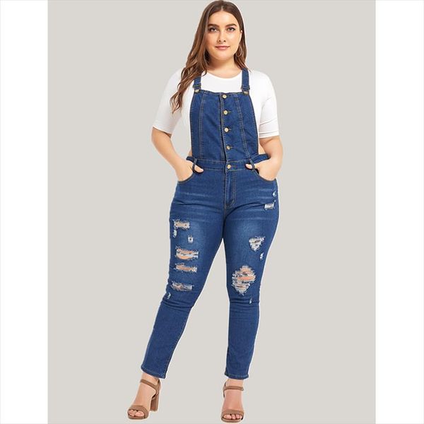 

women plus size jumpsuits denim blue strap ladies jean bodysuits overalls large size female bib pants body jeans rompers 5xl d40, Black;white