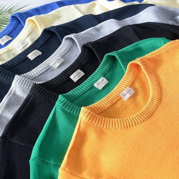 

100% cotton o-neck pullover men sweater 2020 spring autumn jersey jumper hombre pull homme hiver knitted sweater1, White;black