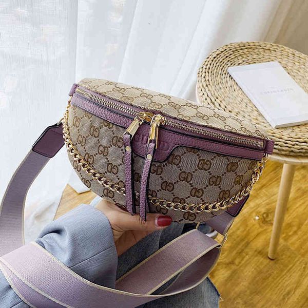

2022 factory wholesale chest ins single shoulder color belt cross carry versatile small canvas women's foreign style waist bag