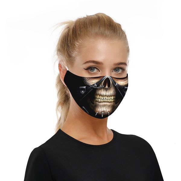 

halloween face mix element grimace choice designer pattern 3d hd masks reusable protective pm2.5 filters