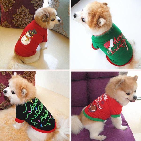 

dog apparel multi-style christmas pet clothes clothing for small medium dogs vest shirt puppy costume poodle pomeranian chihuahua