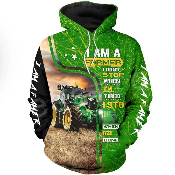 

worker farmer tractor instrument funny newfashion long sleeves 3dprint zipper hoodies sweatshirts jacket men a 18 good quality man, Black