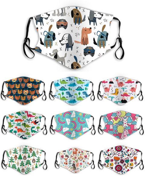 

new design new patterns designer mask cotton washable reuse pm2.5 kids face mask plant animal respirator
