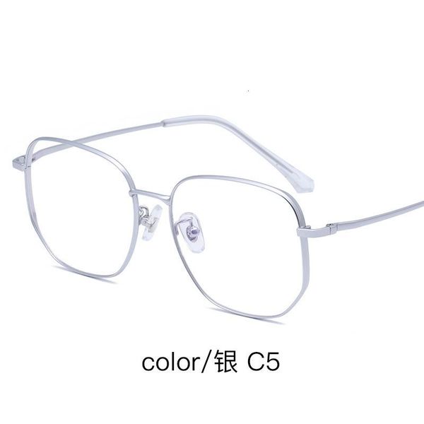 

high-end fashionable men's and women's metal glasses trend spectacle fra, White;black