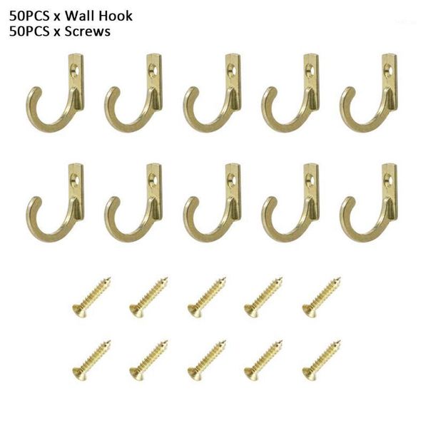 

50pcs with screws zinc alloy retro jewelry clothes keys bathroom kitchen towel storage wall hook single hanger small coat hat1