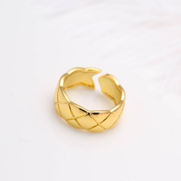 

fashion cute open gold rings clssic charm adjustable open square rings for women wedding jewellery 2020, Golden;silver