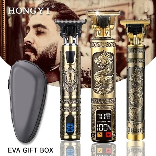 Hongyi Personal Care Electric Hair Trimmer Männer Clipper USB wieder aufladbar Rasierer Bart Trimmer 1200-mAh Batterie 220216
