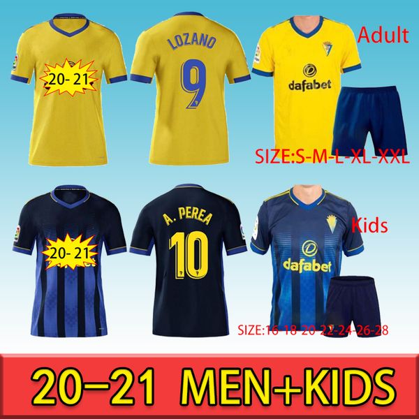

2020 2021 cadiz soccer jerseys cádiz cf camisetas de fútbol 20 21 lozano alex bodiger juan cala camiseta a liga men + kids football shirts, Black;yellow