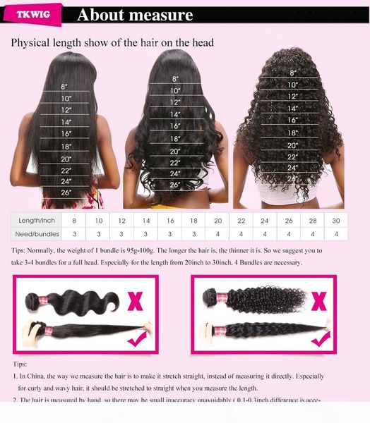 

tkwig 3 pcs virgin remy hair body wavet full lace for black womeo in human hair, Black;brown