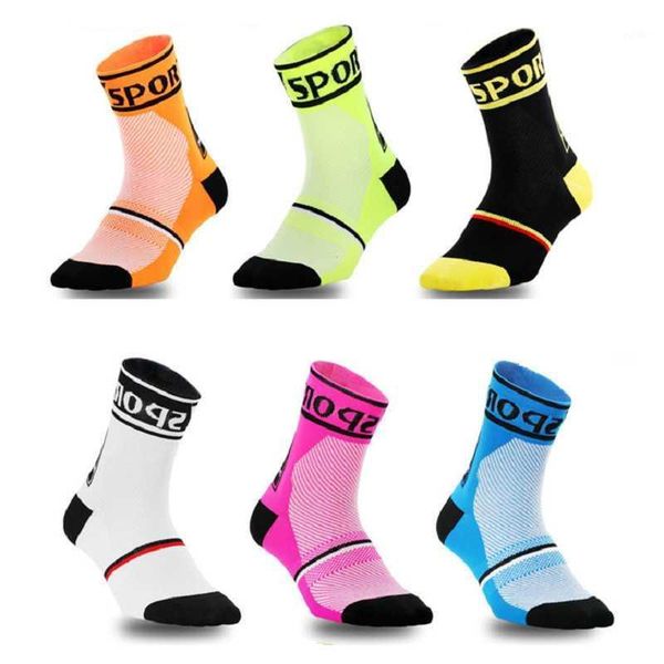 

sports socks quality professional outdoor sport breathable tube racing running basketball cycling for men women1, Black
