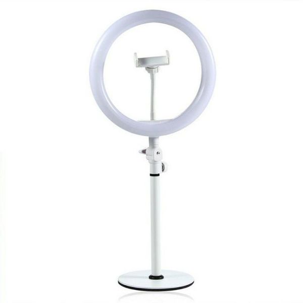 

10" led ring fill light studio p video usb dimmable lamp selfie 120 lamp beads 180 degree rotatable ring fill light