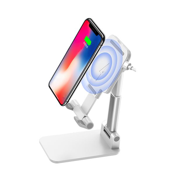 

mobile silicon aluminum phone stand holders with 10w wireless charger