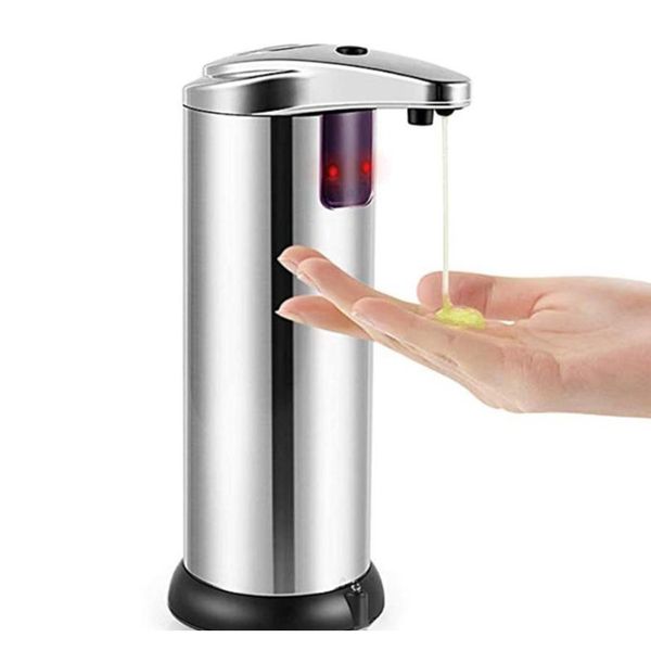 

stainless steel soap liquid sanitizer touchless dispenser bathroom hand washing soap bottle matic liquid soap jllrum insyard