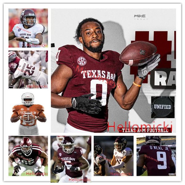 

ncaa texas a&m aggies football jersey deuce harmon aki ogunbiyi braedon mowry amari daniels jayden peevy jardin gilbert dreyden norwood yulk, Black
