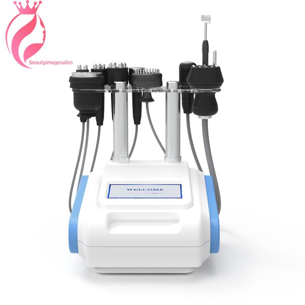 

professional 9in1 40k unoisetion cavitation vacuum roller galvanic rf skin firming cold hammer led body shape machine, Black;white